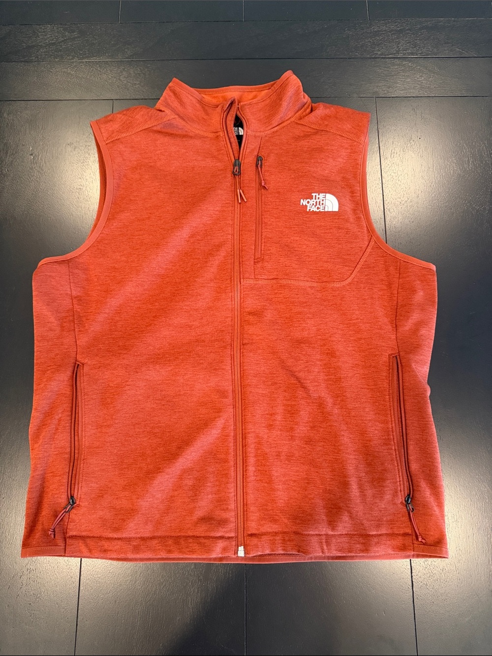 North Face Golden Lyons Full Zip Fleece Vest - Rust/Burnt Orange - Large - NWOT